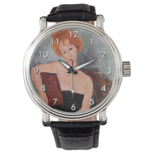 Amedeo Modigliani _ Redheaded Girl Evening Dress Watch