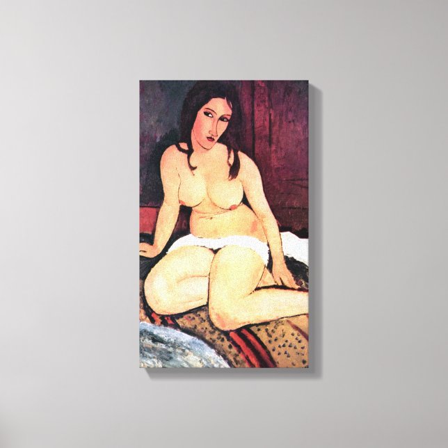 Amedeo Modigliani - Seated Woman Canvas Print (Front)