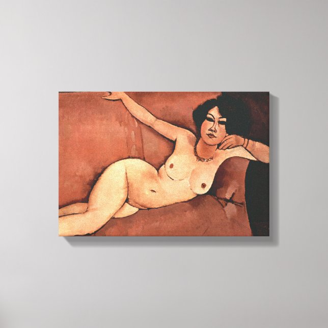 Amedeo Modigliani Woman On A Sofa Canvas Print (Front)