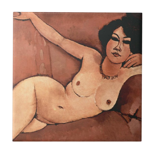 Amedeo Modigliani Woman On A Sofa Tile (Front)