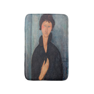 Amedeo Modigliani - Woman with Blue Eyes Bath Mat