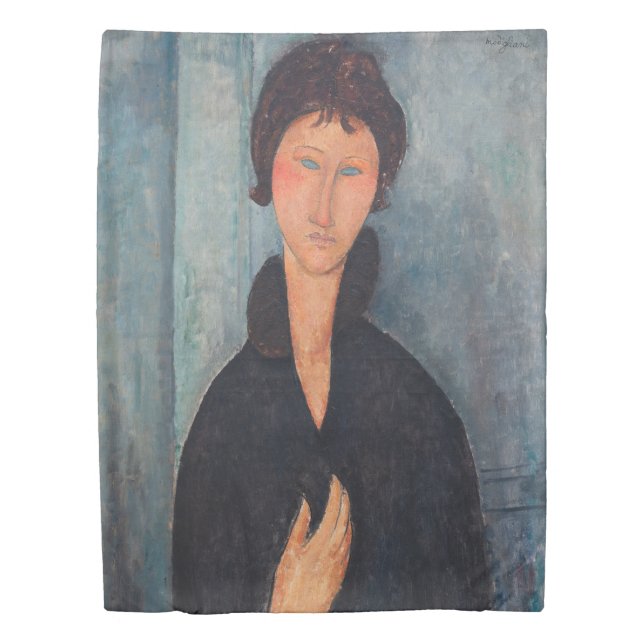 Amedeo Modigliani - Woman with Blue Eyes Duvet Cover (Front)