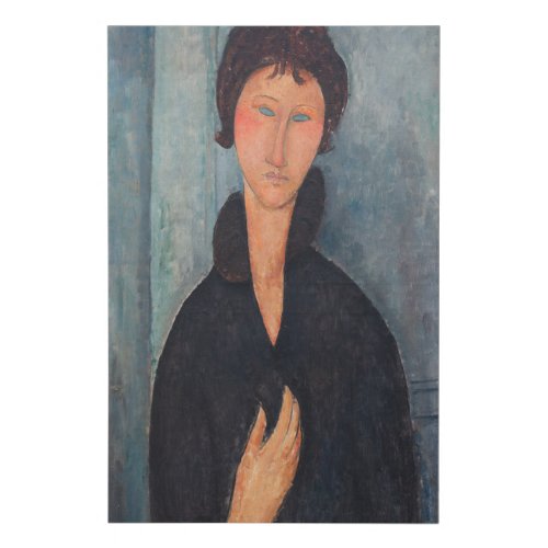 Amedeo Modigliani _ Woman with Blue Eyes Faux Canvas Print