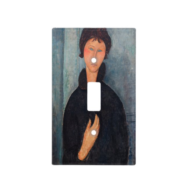 Amedeo Modigliani - Woman with Blue Eyes Light Switch Cover (Front)
