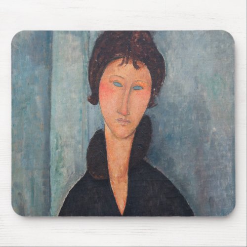 Amedeo Modigliani _ Woman with Blue Eyes Mouse Pad