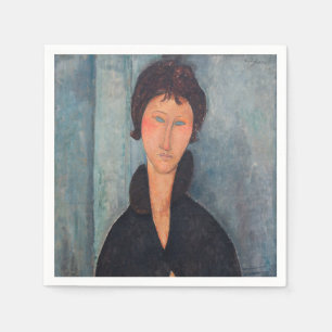 Amedeo Modigliani - Woman with Blue Eyes Napkins