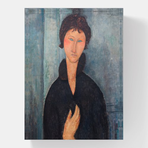 Amedeo Modigliani _ Woman with Blue Eyes Paperweight