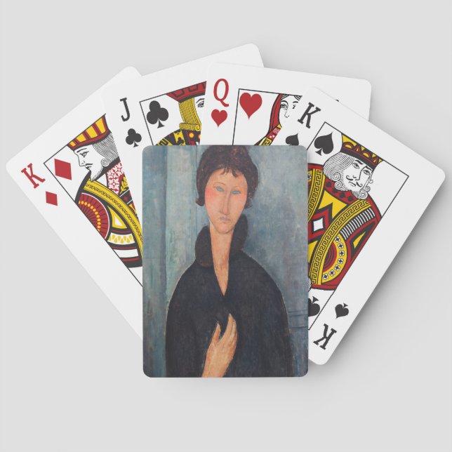 Amedeo Modigliani - Woman with Blue Eyes Poker Cards (Back)