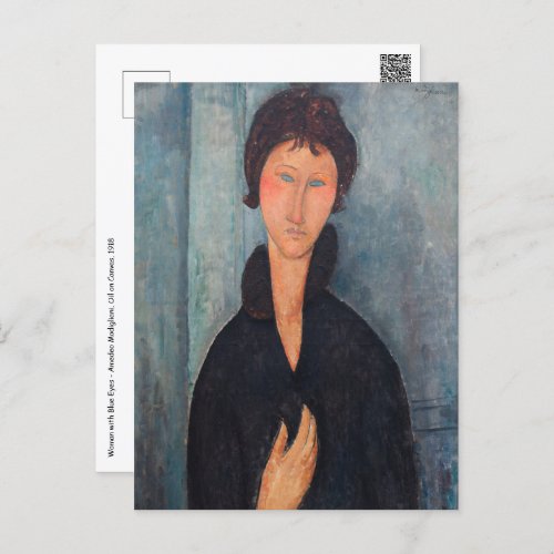 Amedeo Modigliani _ Woman with Blue Eyes Postcard