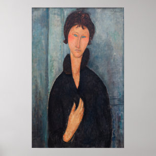 Amedeo Modigliani - Woman with Blue Eyes Poster