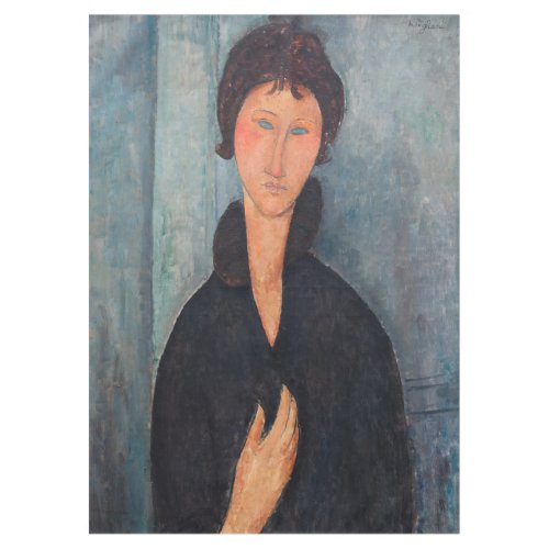 Amedeo Modigliani _ Woman with Blue Eyes Tablecloth