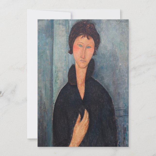 Amedeo Modigliani - Woman with Blue Eyes Thank You Card (Front)