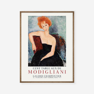 Amedeo Modigliani Woman with Red Hair Art Exhibit Poster