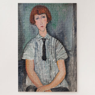 Amedeo Modigliani - Young Girl in a Striped Blouse Jigsaw Puzzle