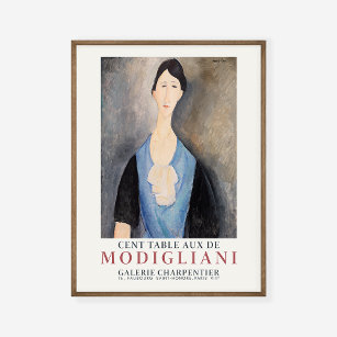 Amedeo Modigliani Young Woman in Blue Art Exhibit Poster