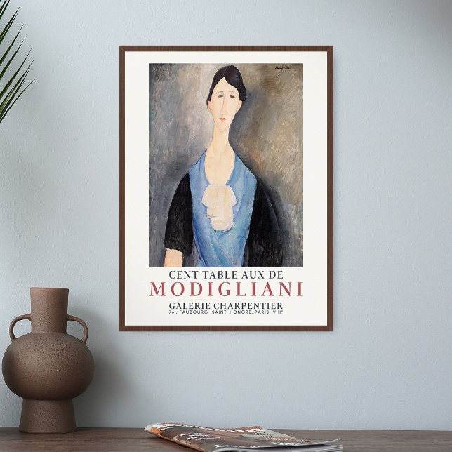 Amedeo Modigliani Young Woman in Blue Art Exhibit Poster (Creator Uploaded)