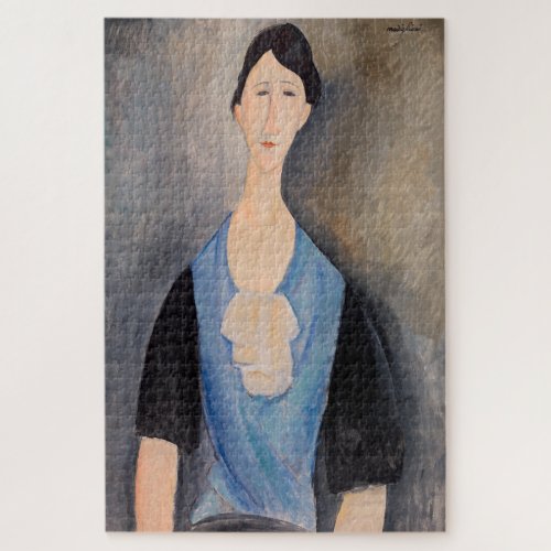 Amedeo Modigliani _ Young Woman in Blue Jigsaw Puzzle