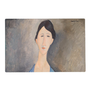 Amedeo Modigliani - Young Woman in Blue Placemat