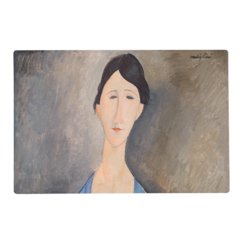 Amedeo Modigliani _ Young Woman in Blue Placemat