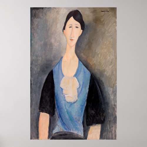 Amedeo Modigliani _ Young Woman in Blue Poster