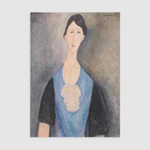 Amedeo Modigliani - Young Woman in Blue Tissue Paper