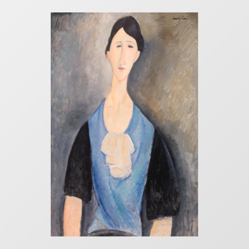 Amedeo Modigliani _ Young Woman in Blue Window Cling
