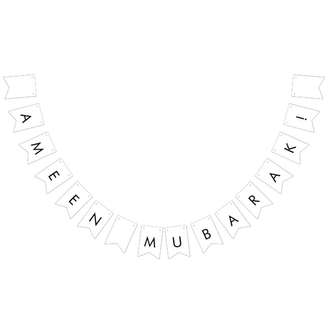 Ameen Mubarak Pennant Bunting Banner (All)