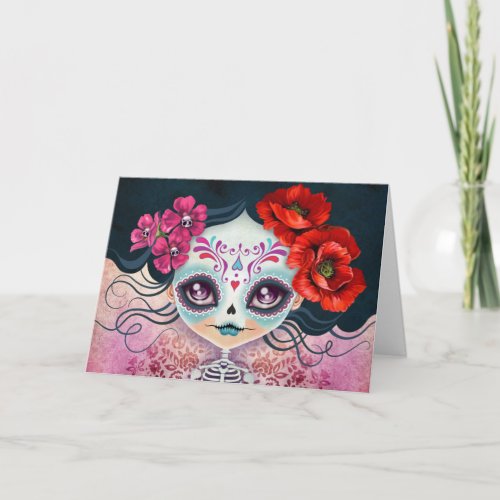 Amelia Calavera Sugar Skull Greeting Card