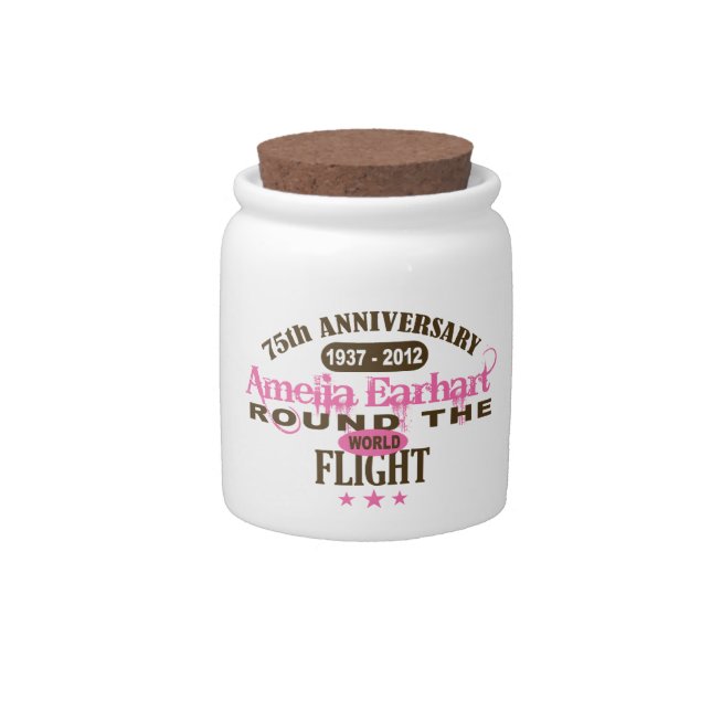 Amelia Earhart 75 Year Anniversary Candy Jar (Front)