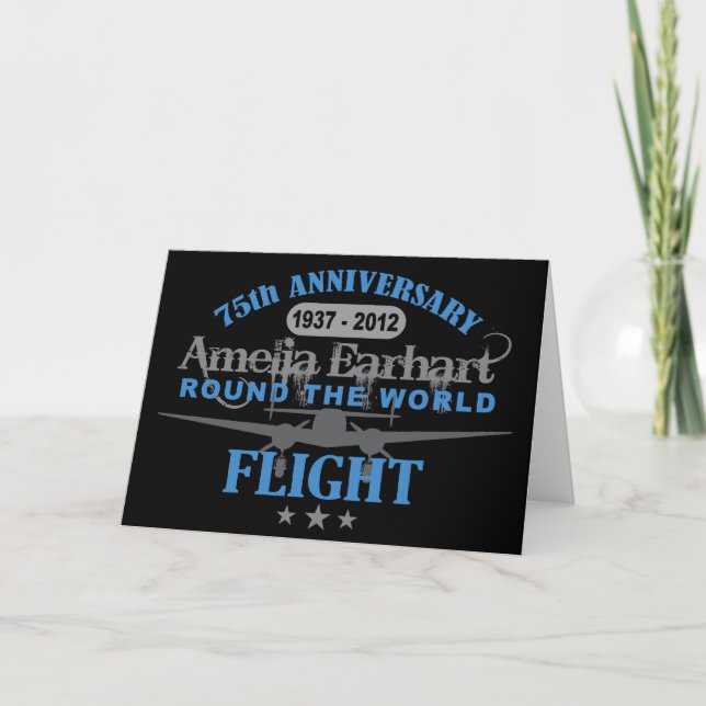 Amelia Earhart 75 Year Anniversary Card (Front)