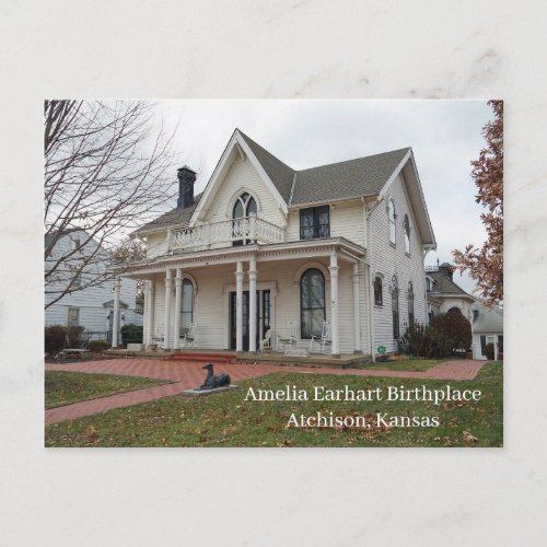 Amelia Earhart Birthplace Postcard