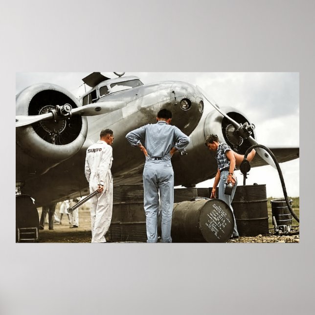 Amelia Earhart Lockheed Model 10 Electra 1937 Rema Poster (Front)