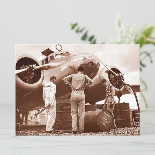 Amelia Earhart Lockheed Model 10 Electra Holiday Card