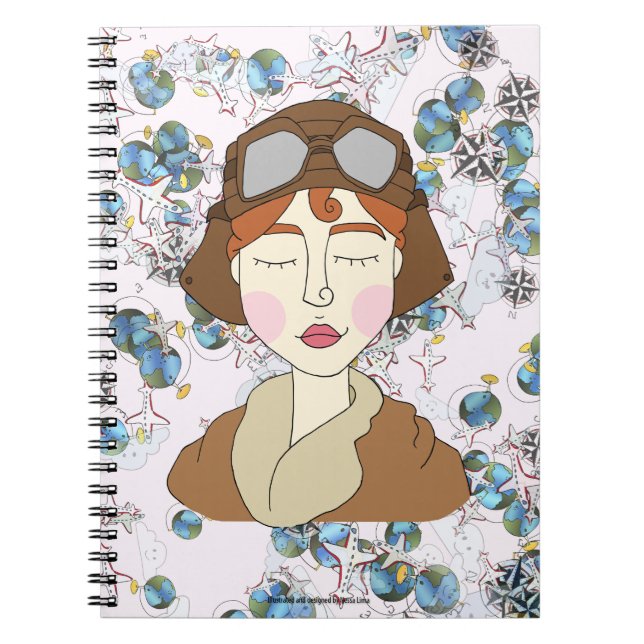 Amelia Earhart - Notable Women Notebook (Front)