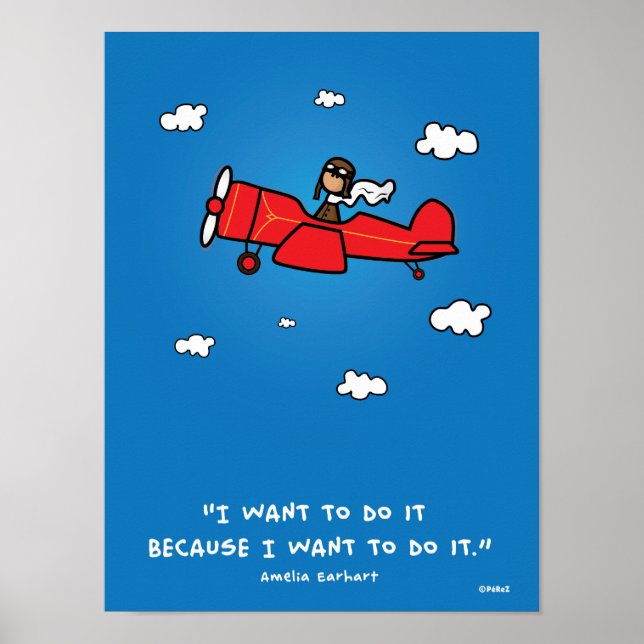 Amelia Earhart poster 18x24 (and same ratio) (Front)