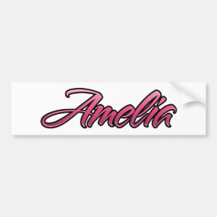 Amelia faded pink Aufkleber Sticker