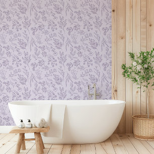 AMELIA Floral Botanical Flower Lavender Purple Wallpaper