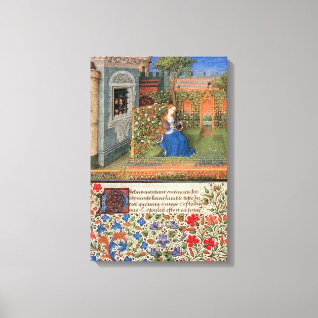 Amelia in the rosegarden canvas print (Front)