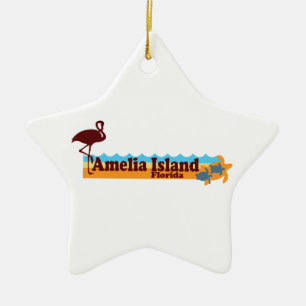 Amelia Island - Beach Design. Ceramic Ornament