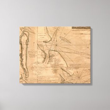 Amelia Island  Florida 1770 Map Canvas Print by whereabouts at Zazzle
