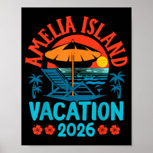 Amelia Island Florida 2026 Vacation Beach Summer V Poster