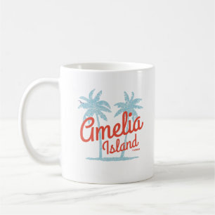 Amelia Island Florida Beach Coral Surf Souvenir Coffee Mug