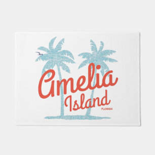 Amelia Island Florida Coral Beach Souvenir Doormat