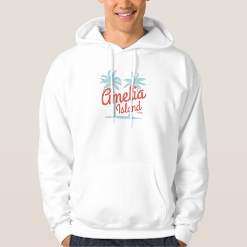 Amelia Island Florida Coral Beach Souvenir Hoodie