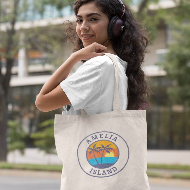 Amelia Island, Florida Faded Classic Style Tote Bag (Creator Uploaded)