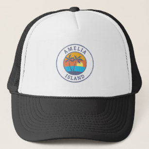 Amelia Island, Florida Faded Classic Style Trucker Hat
