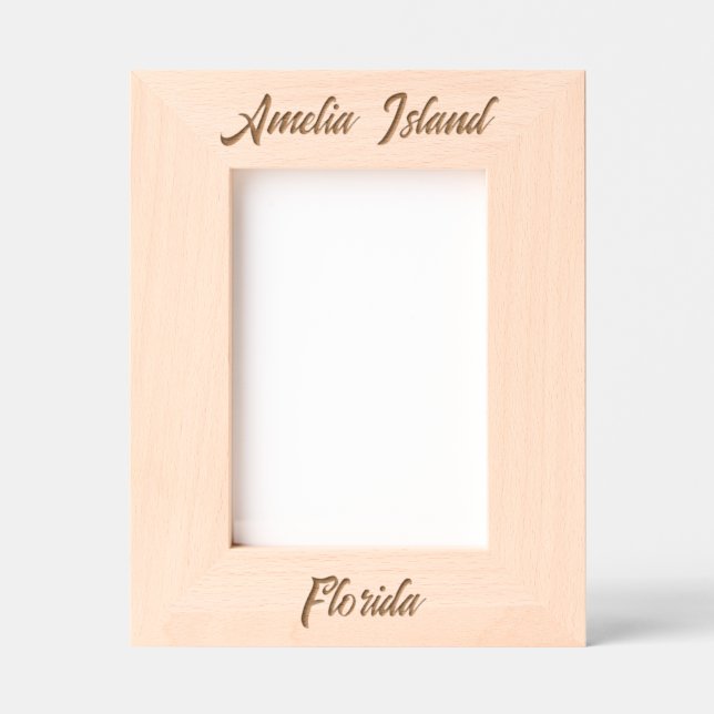 Amelia Island Florida Laser Engraved Frame (Front)