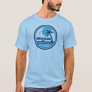 Amelia Island Florida Palm Tree Birds T-Shirt