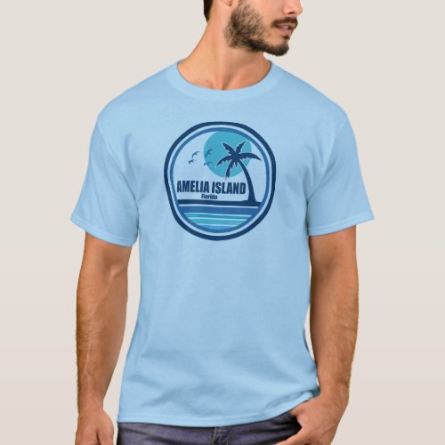 Amelia Island Florida Palm Tree Birds T_Shirt