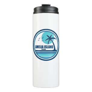 Amelia Island Florida Palm Tree Birds Thermal Tumbler